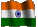 Wonderful India flag waving animated