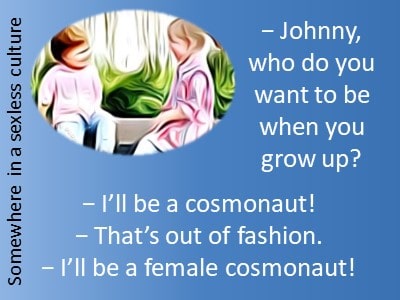Humorous news Transgender Jokes prediction funny cosmonaut sexless cultures